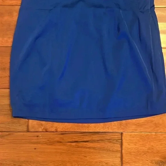 Superdown royal blue satin one shoulder mini dress Medium NWT - Picture 5 of 11